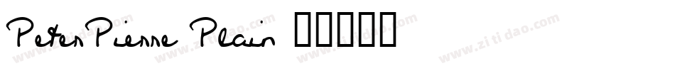 PeterPierre Plain字体转换